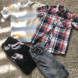 Boys Lot 2 shirts and shorts
